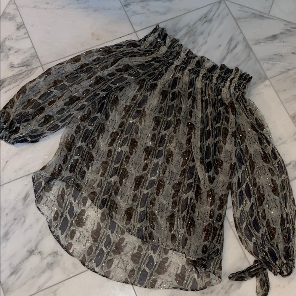 Intermix Snakeprint sheer top